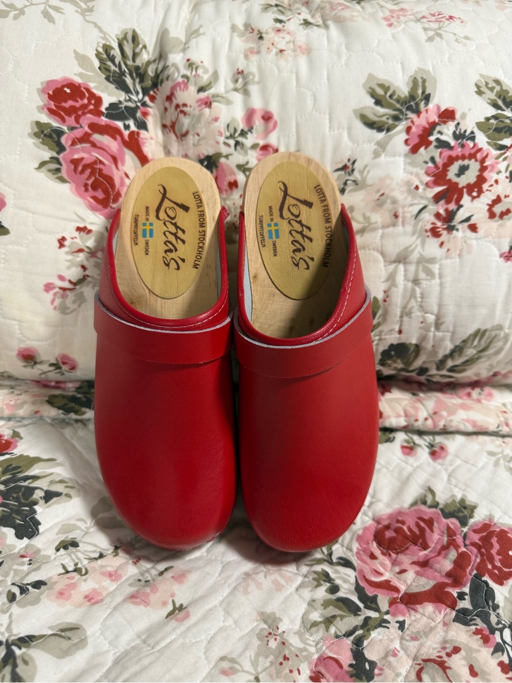 Lotta From Stockholm Cherry Red Slip-On Clogs